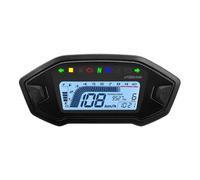 Speedometer Universal Motorcycle Speedometer 7 Colors Digital Meters Instrument 13000rpm Tachometer Turn Signal Light Indicator(Only gauge no sensor)