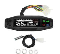 Speedometer Universal Motorcycle Speedometer Digital Speed Meter LED Tachometer Dashboard Instrument Panel Display(MT0069-M040-2)