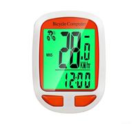 Speedometer, Wireless Bike Computer Odometer, Cycling Speedometer with LCD Display for MTB Road Bike(Red)