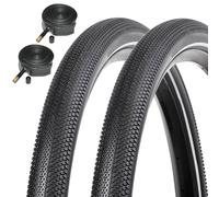 Speedster 700x40c Reflective Bike Tyres with Schrader Valve Inner Tubes - Puncture Resistant Road & Hybrid Bicycle Tyres (Pair)