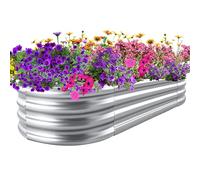 Speedwellstar Raised Metal Garden Bed Planter - 1.2m Galvanised Steel, Double Layer Elevated Flower & Vegetable Grow Box + Free Gloves 6.8 Kgs