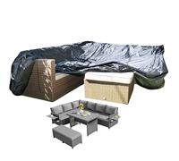 Speedwellstar Waterproof Garden Furniture Cover for Corner Rattan Sofa 280x106x204 cm Heavy Duty Outdoor Protection - Breathable Oxford Fabric with PU Coating