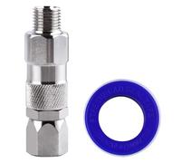SPEEDWOX 1/4-Inch Airless Spray Gun Swivel Joint 360 Degrees Rotate 1/4 Inch Sprayer Joint with Tape High Pressure Spray Hose Swivel Joint Connector Tips Accessories Stainless Steel Hose Connector