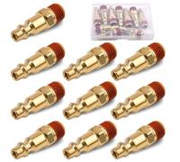 SPEEDWOX 10 Pcs 1/4-Inch Npt Male Industrial Air Hose Quick Connect Adapter Air Coupler And Plug Kit Boat Drain Plug Kit Air Compressor Fittings 1/4 Air Hose Fittings For Comressor, Auto Shop
