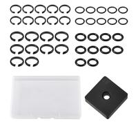 SPEEDWOX 10 Sets 3/8" and 1/2" Impact Retaining Ring Clip Friction Ring with O-Ring Includes Anvil Retaining Ring Installation Tool Lock Ring with O-Ring for Electric & Pneumatic Impact Wrench