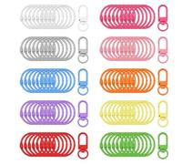 SPEEDWOX 100PCS Metallic Loose Leaf Binder Rings 1.2 Inch Colorful Book Rings Metal Steel Paper Ring Keychain Key Ring Open Cards for Office School Home 10 Colors with 10PCS Door Snap Clips