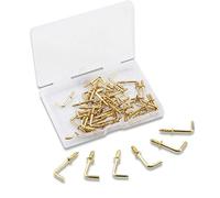 SPEEDWOX 100PCS Right Angle Screws Hook 5/8 Inch, Screw-in Square Bend Hooks, L Shape Nail Hook Fastener Accessories with Storage Box for Home, Office and Workplace