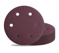 SPEEDWOX 10PCS 150 Grit 9 Inch 6 Hole Sanding Discs 9 Inch 6 Hole Hook-and-Loop Sanding Discs 9" Round Abrasive Disc Hook and Loop Sandpaper Aluminum Oxide Hook and Loop for Drywall Sander