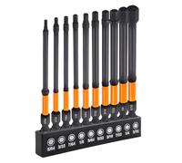 SPEEDWOX 10PCS SAE Impact Hex Head Allen Wrench Drill Bit Set