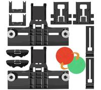 SPEEDWOX 12 PCS Dishwasher Top Rack Adjuster Part Repair Kit W10350375 Dishwasher Adjuster Housing rack caps rack Replacement For Whirlpool Parts Upper Rack