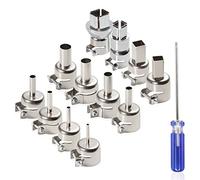 SPEEDWOX 12 Pcs Heat Gun Nozzles Kit Replacement Kits for 850 Series Hot Air Soldering Station Air Pump Type Repair Tools Hot Air Gun Accessories Tools(3/4/5/6/7/8/10/12/14mm)