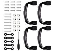 SPEEDWOX 12pcs Kayak Canoe Carry Handles Double Hole Kayak Boat Side Mount Paddle Park Handles Paddle Grips Replacement with Kayak Pad Eyes and Screws Kit Kayak for Kayaks and Luggage
