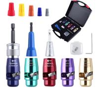 SPEEDWOX 16Pcs Wire Stripper for Drill Electric Wire Stripping and Twisting Tool with AWG 14-12-10-8-6 Gauge Professional Electrician Tool for Power Drill Cable Stripping and Connector