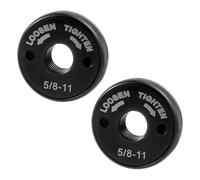 SPEEDWOX 2 Pack 5/8-11 Inch Quick Release Flange Nut for Angle Grinder 4.5" & 5" & 7"& 9" No Wrench Required Self Locking Metal Arbor Nut, Knurled Grinder Lock Nut Replacement