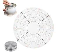 SPEEDWOX 2 Pack Ceramic Pottery Trimming Spinner Tools 4.72 inch Rotary Disc Pottery Wheel Trimmer Tool Clay Small Tools with 30mm Metal Pottery Throwing Wheel Suitable for Potters and Clay Artists