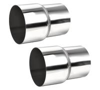 SPEEDWOX 2 PCS ID 2.5 Inch to OD 3 Inch Exhaust Adapter Stainless Steel Exhaust Coupler Pipe Adapter 4 Inch Length-Pair Exhaust Pipe Reducer Component Adapter for Turbocharger Intercooler