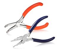 SPEEDWOX 2 Pcs Jewelry Pliers Set, 5-Inch Jewelry Crimp Pliers and 6-in-1 Bail Making Pliers, Tip Diameter 3-9mm, Wire Looping Pliers and Crimper for Jewelry Making and Crimping