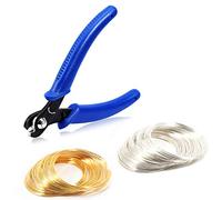 SPEEDWOX 200 Loops Memory Wire for Bracelet & Jewelry Making - 5-Inch Pliers Set with Gold/Silver Loop - DIY Arts & Crafts Hobby Supplies