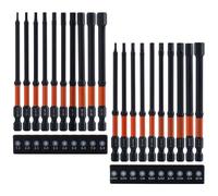 SPEEDWOX 20PCS Impact Hex Head Allen Wrench Drill Bit Set Metric & SAE 1/4" Hex-Shank S2 Alloy Steel Bits Set Magnetic Tips Impact 4" Long Allen Wrench with Extension Socket Storage Box