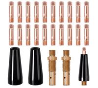 SPEEDWOX 24PCS Flux Core Gasless Nozzle Welding Tips Kit Flux Core Gasless Nozzle Contact Tips Replacement MIG Welder Accessories for 100L 100HD 125HD 140HD 180HD SP-175 Snap-on Welding Machine