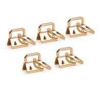 SPEEDWOX 25 Pcs Key Fob Hardware 0.8 Inch Wristlet Sets with Split Rings Golden