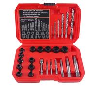 SPEEDWOX 26pcs Screw Extractor and Left Hand Drill Bits Set Easy Out Screw Extractor Kit Multi-Spline Bolt Remover Tools Left Hand Drill Bit Hex Head Extractor Bolt Extractor & Reverse Drill Bit