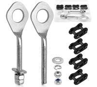 SPEEDWOX 2pcs Chain Tensioner Adjuster For Mini Bike Compatible With Coaster 125cc Atvs, Taotao 110cc Atvs, 250cc Quads, 50cc-125cc Beach Buggies Dirt Bikes Motorcycles With 4pcs Chain Connector Links
