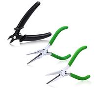 SPEEDWOX 3 Pcs Metalworking Pliers Set Jewelry Making Pliers Tools Needle Nose Pliers Flat Nose Pliers Flush Cut Pliers Outter Spring for Metal 3D Model Making