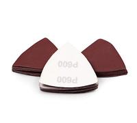 SPEEDWOX 30 Pcs Hook and Loop Triangle Sandpaper 600 Grit 80mm 3-1/8 Inches for Oscillating Multi Tool Detail Sander Sanding Discs Triangle Sanding Pads