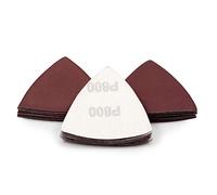 SPEEDWOX 30 Pcs Hook and Loop Triangle Sandpaper 800 Grit 80mm 3-1/8 Inches for Oscillating Multi Tool Detail Sander Sanding Discs Triangle Sanding Pads