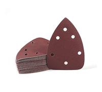 SPEEDWOX 30 Pcs Mouse Detail Sander Sandpaper 6 Hole, 150 Grit Hook and Loop Detail Sandpaper, for Metal Woodworking Grinding Polishing