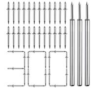 SPEEDWOX 300pcs Double Head Skirting Thread Seamless Nail Invisible Double Headed Nails Sided Nails for Skirting Seamless Screw Solid Wood Baseboard Screws