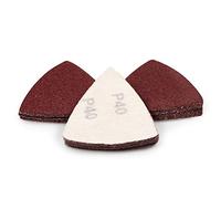 SPEEDWOX 30PCS 40 Grit Triangle Sandpaper, 80mm Hook & Loop for Multi Tool