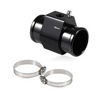 SPEEDWOX 38mm 1-1/2 Inch Water Coolant Temperature Sensor Adapter, Radiator Hose Adapter with 2 Pcs Stainless Steel Hose Clamps, for Temp Sensor and Gauge