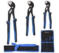 SPEEDWOX 3PCS Quick Release Groove Joint Pliers Set 8-Inch 10-Inch 12-Inch Adjustable Water Pump Pliers Plumbing Lock Pliers Push Button Quick Adjust Tongue and Groove Pliers Set V-Jaw Tongue