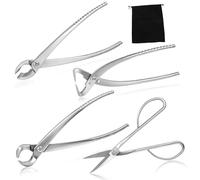 SPEEDWOX 4 Pcs Bonsai Tool Set Heavy Duty Bonsai Tree Kit Bonsai Pot Concave Cutter,Knob Cutter,Trunk Splitter,Bonsai Scissors Steel Ashinaga Scissors with a Storage Pouch for Live Horsetail Plants