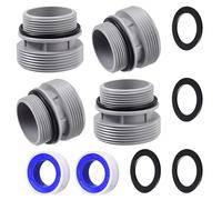 SPEEDWOX 40mm to 1 1/2" Filter Hose Conversion Kit Above Ground Pool Adapter Connects 40mm to Standard 1 1/4" Filter Ports Hose Conversion Adapters Kit Fit for Intex Hayward Coleman Pool
