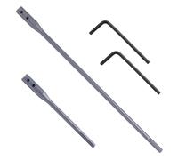 SPEEDWOX 4Pcs 1/4 Extension Drill Bit Set Wood Spade Drill Bit Extension 6 and 12 Inches Spade Drill Bit Extension with 2 Pieces Key Wood Spade Bits Spade Bit Extension Set for Turners Furniture