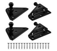 SPEEDWOX 4pcs 10MM Gas Struts Mounting Gas Lift Springs Ball Stud Mounting Brackets Set for Lift Supports, Shock Springs, Hood Struts & RV Door Prop Bracket Ball Stud