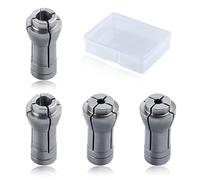 SPEEDWOX 4PCS Die Grinder Collet Adapter Chuck Grinding Machine Clamping Die Tool Small Grinder Collet Set 1/4 to 1/8 Inch Adapter 2 Pack 3mm and 2 Pack 6mm