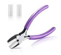 SPEEDWOX 5.5" Nylon Jaw Pliers Flat Nose, 2 Replacement Tips for Jewelry