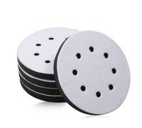 SPEEDWOX 5 Inch 8 Holes Hook and Loop Sanding Discs Pad 5 Packs Interface Buffer Cushion Soft Foam Buffering Pad Shank Backing Pad for Drill Grinder Rotary Tools