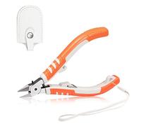 SPEEDWOX Flush Cutting Diagonal Cutters Tapered Head 5 Inches Diagonal Cutting Pliers Ultra Sharp Model Sprue Wire Clippers Electrical Wire Cutter Side Cutting Nippers with Safety Lock CR-V Steel