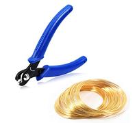 SPEEDWOX 5 Inch Memory Wire Cutting Pliers 100 Loops Gold Wire Cutter for Bracelet Jewelry Bead Making DIY Crafts