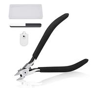 SPEEDWOX 5 Inch Model Nipper Single Blade Nipper Black Model Tools Craft Set Nipper Plastic Model Tools with Polishing Block for Plastic Model Building Repairing and Fixing