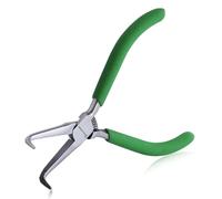 SPEEDWOX 5" Mini Bent Needle Nose Pliers, Serrated Jaw for Jewelry Making