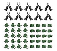 SPEEDWOX 50 PCS Adjustable Plant Trellis Connector Clip Plastic Connector Stakes Plants Training Clips Including A-Type Connecting Pipe Joint Buckle Clip for Gardening Metal Steel Plant Supports