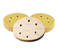 SPEEDWOX 50 Pcs Sanding Discs 6 Inches 800 Grit 6 Hole Hook and Loop Sandpaper Dustless Fit for Random Orbital Sander Assortment Yellow Finishing Discs for Automotive Woodworking