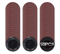 SPEEDWOX 50Pcs 2" 80 Grit Aluminum Oxide Coated Die Grinder Accessories Roll Lock Sanding Discs