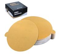 SPEEDWOX 50PCS 5" Gold PSA Sanding Discs 600 Grit Sandpaper 5 Inch Self Adhesive Stickyback Sandpaper Disc Self Adhesive Sticky-Back Sandpaper For DA Sander Sand Automotive Car Paint Woodworking Metal